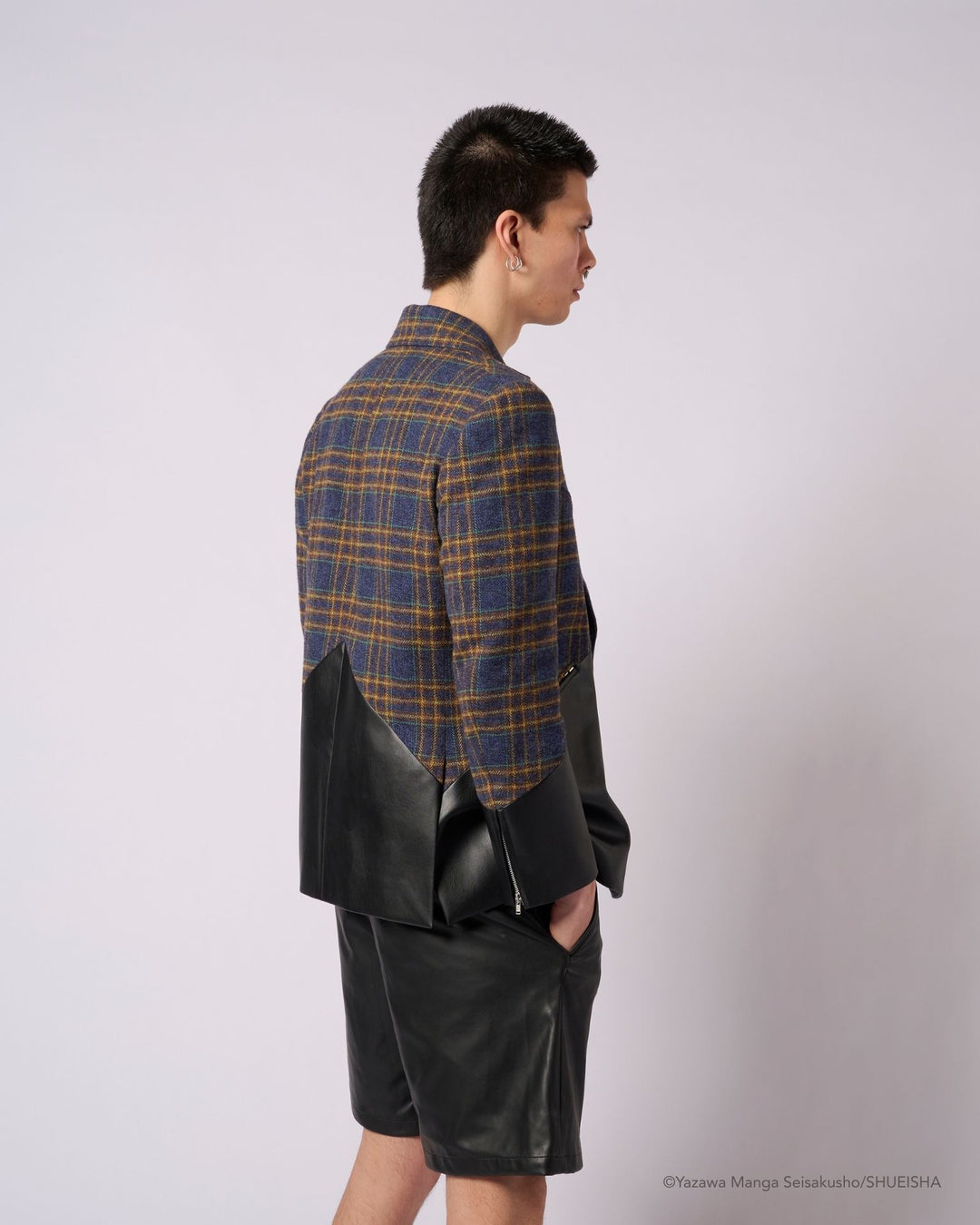 NANA × ADDIXY LEATHER CHECK JACKET