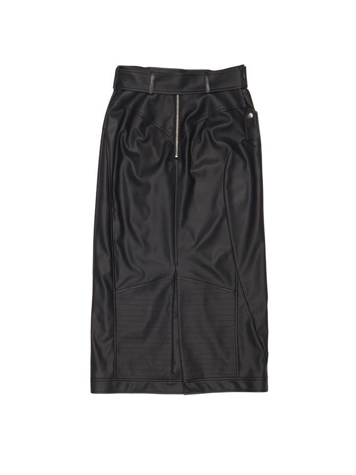 VEGAN LETHER RIDERS SKIRT