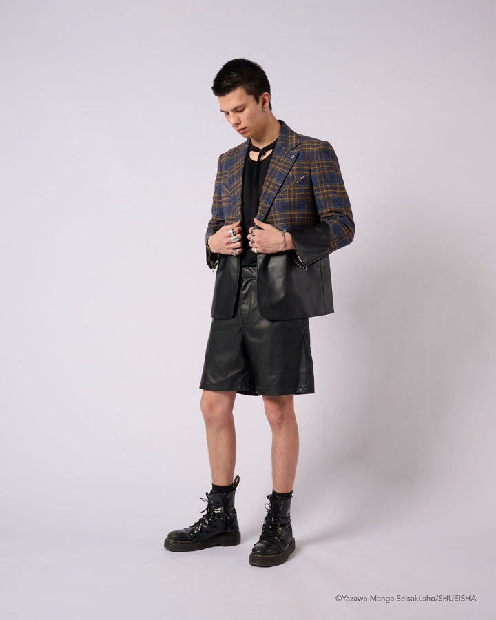 NANA × ADDIXY LEATHER CHECK JACKET