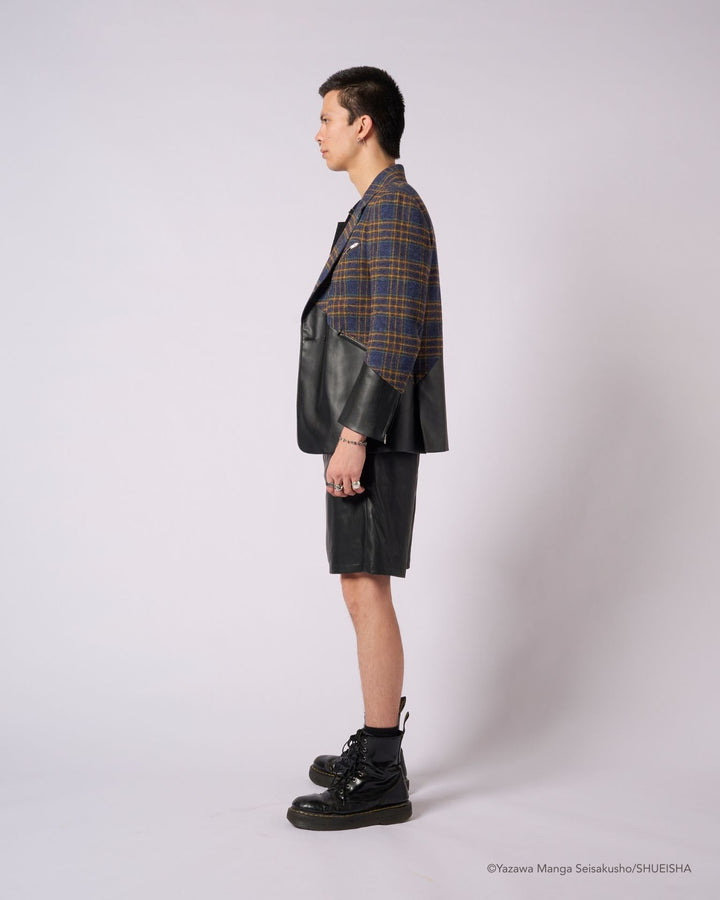 NANA × ADDIXY LEATHER CHECK JACKET