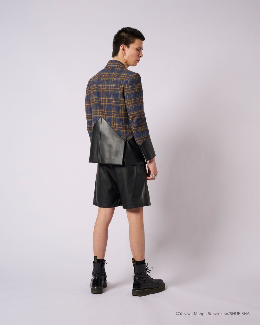 NANA × ADDIXY LEATHER CHECK JACKET