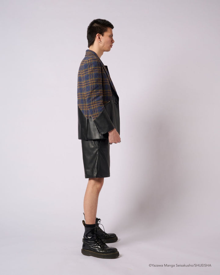 NANA × ADDIXY LEATHER CHECK JACKET