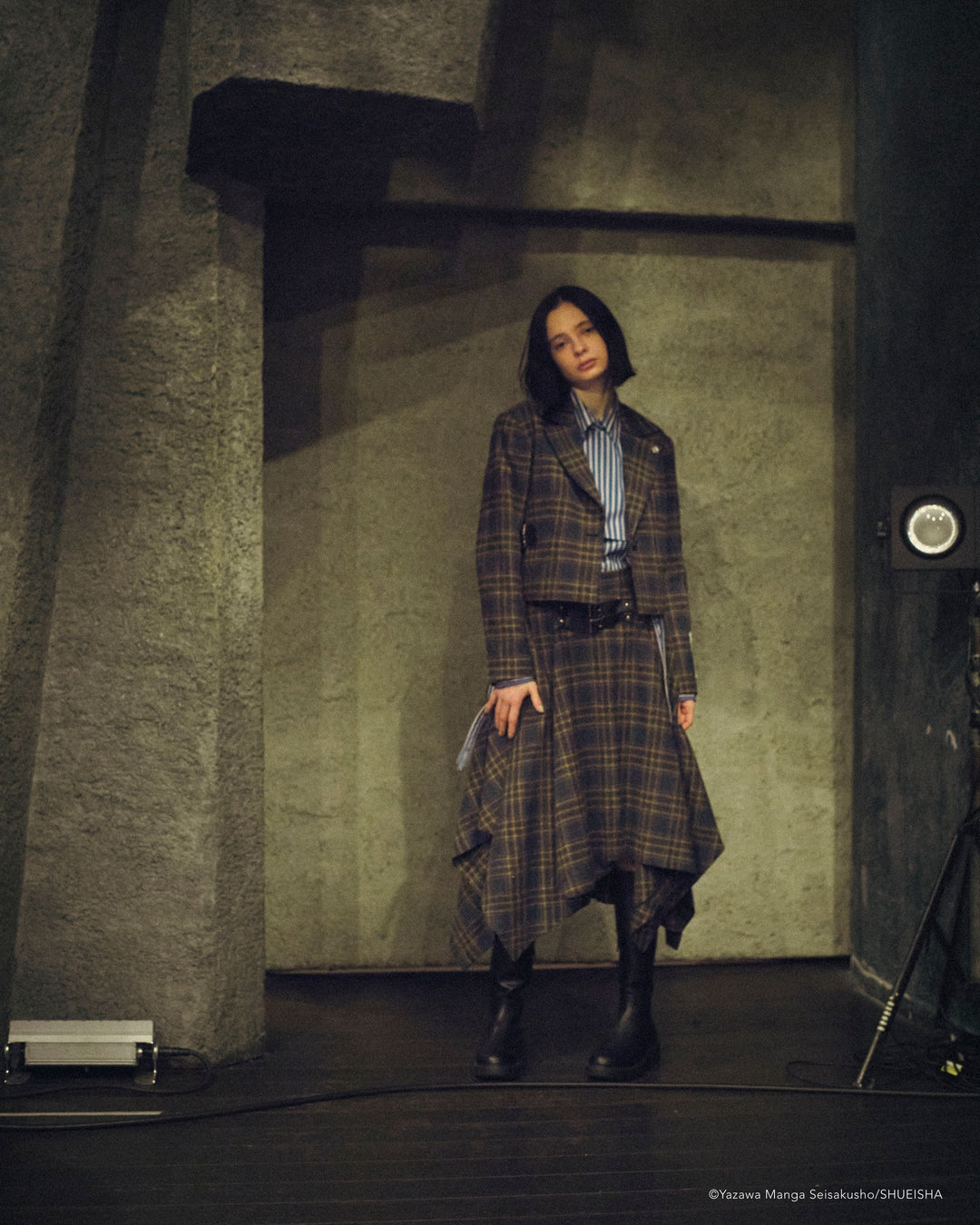 NANA × ADDIXY CHECK HEM SKIRT