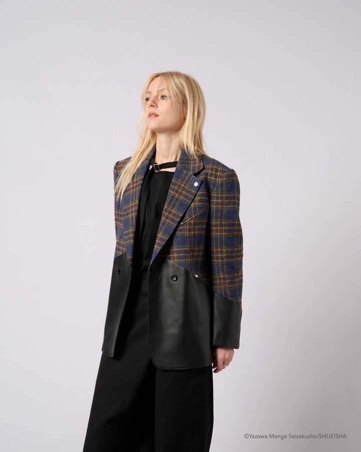 NANA × ADDIXY LEATHER CHECK JACKET
