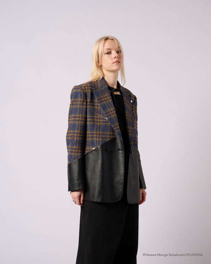 NANA × ADDIXY LEATHER CHECK JACKET