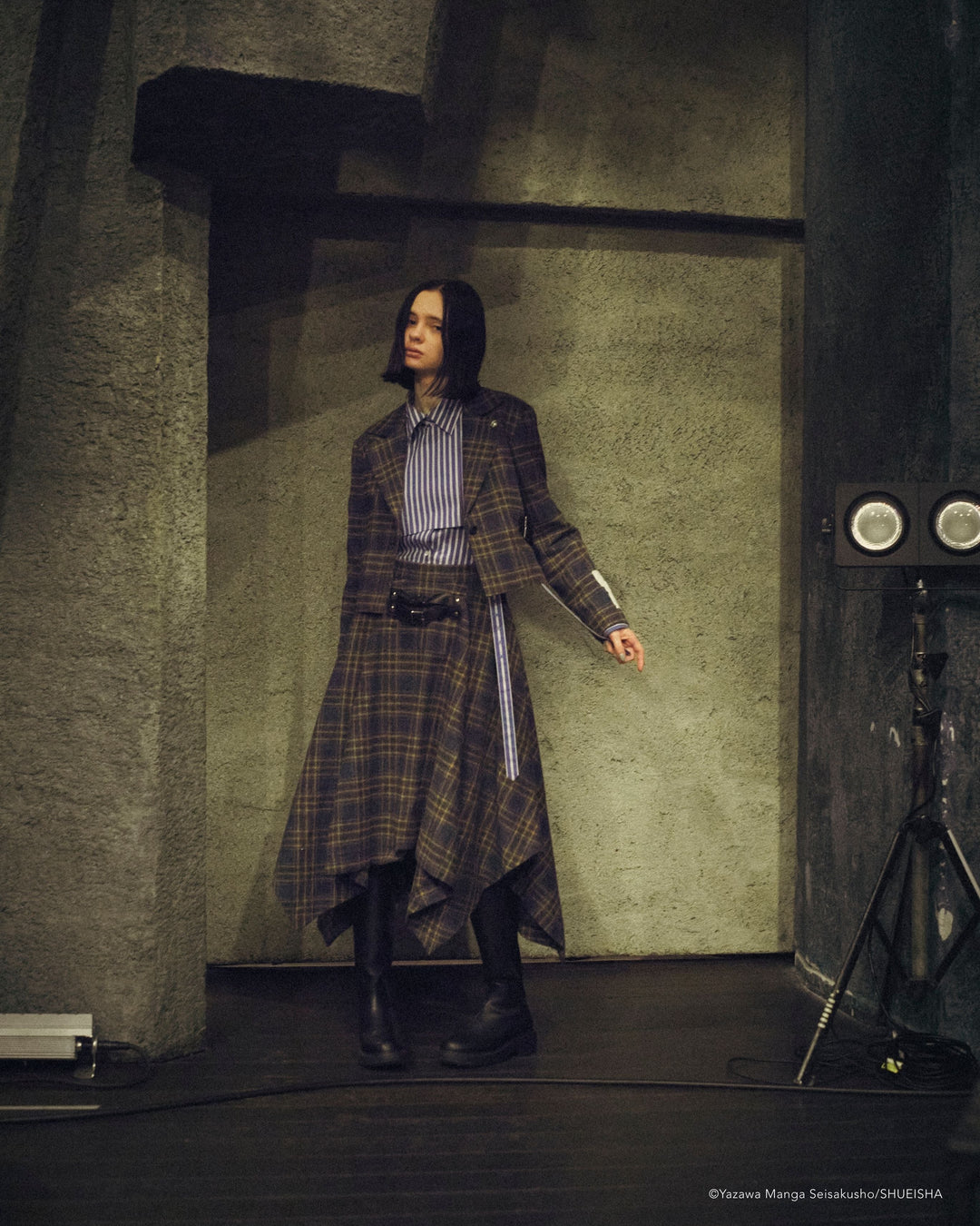 NANA × ADDIXY CHECK HEM SKIRT