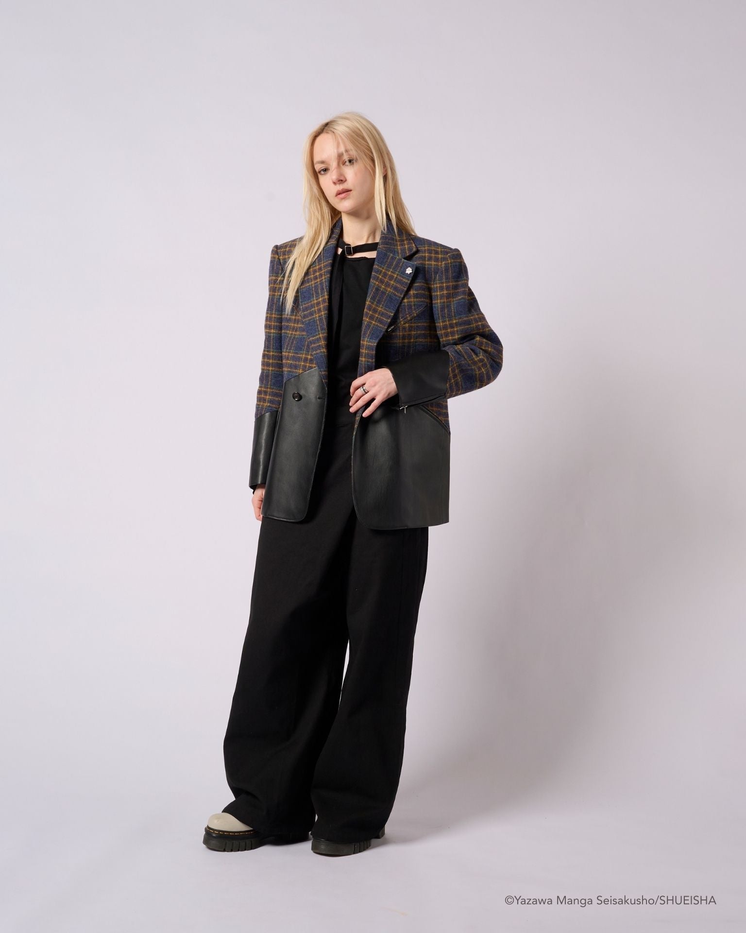 5月以降発送】NANA × ADDIXY LEATHER CHECK JACKET（1st drop）