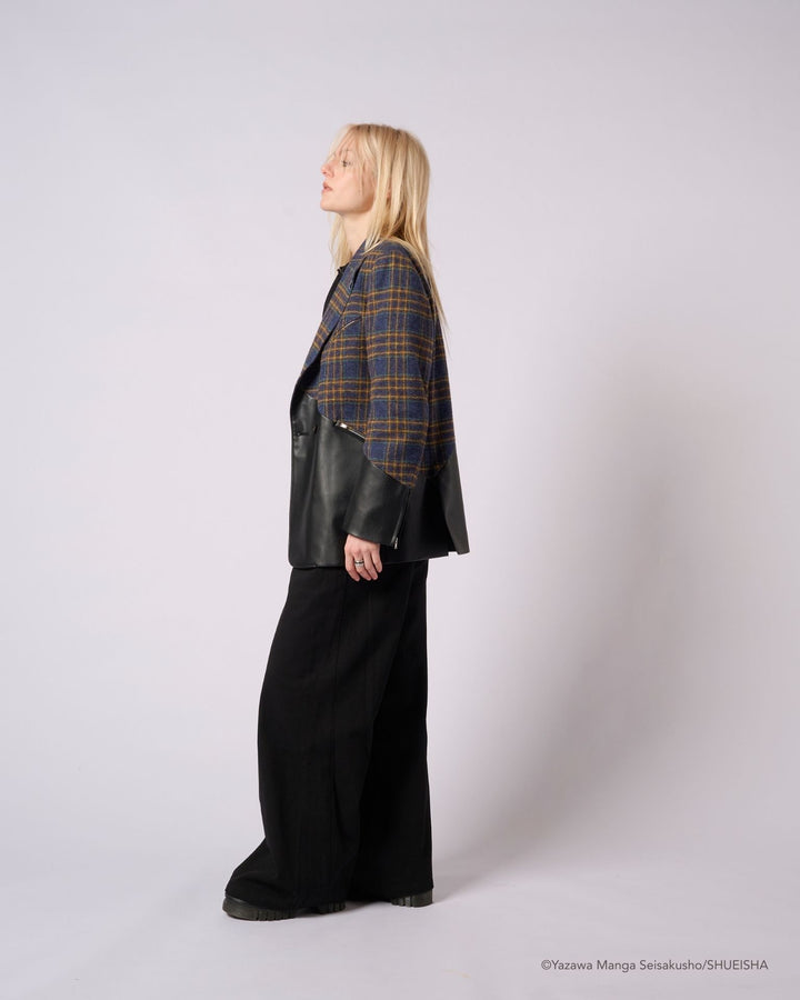 NANA × ADDIXY LEATHER CHECK JACKET