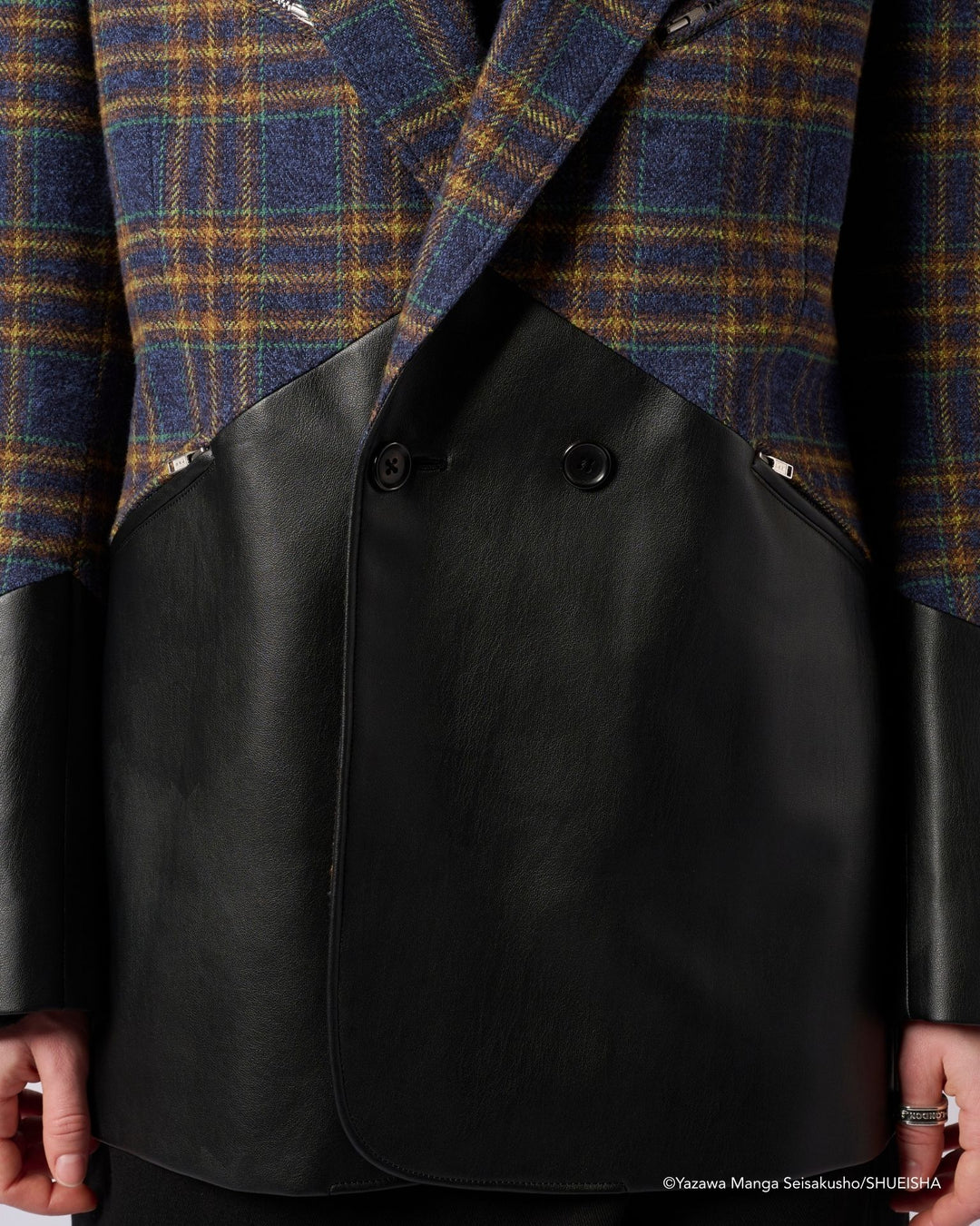 NANA × ADDIXY LEATHER CHECK JACKET