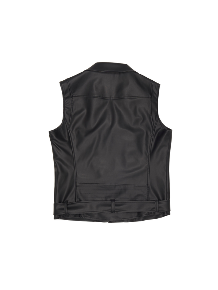 VEGAN LEATHER RIDERS VEST
