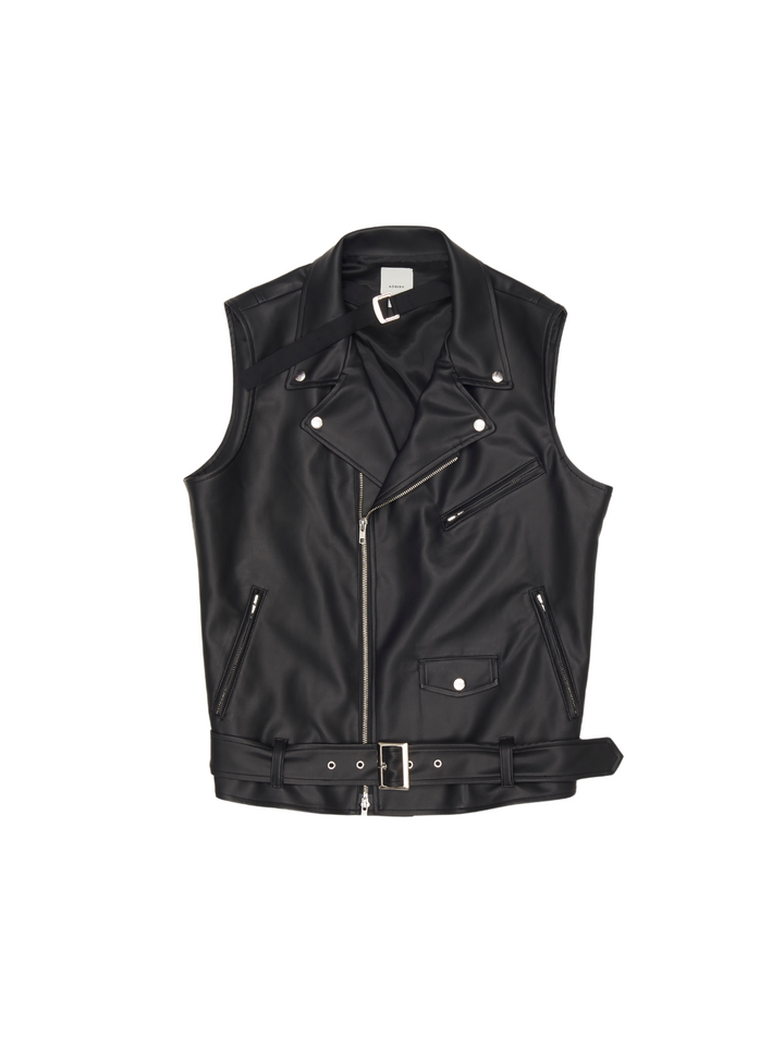 VEGAN LEATHER RIDERS VEST