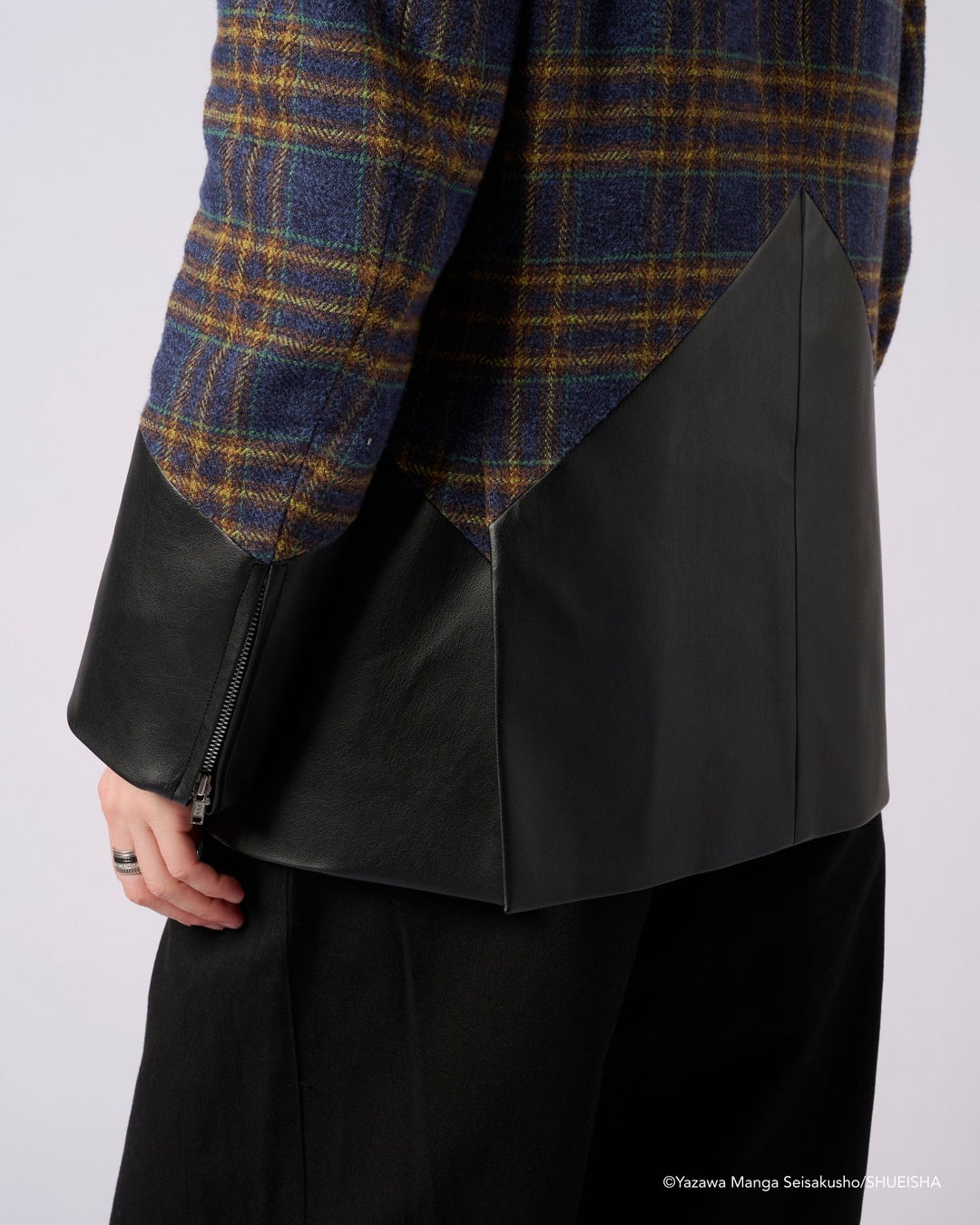 NANA × ADDIXY LEATHER CHECK JACKET