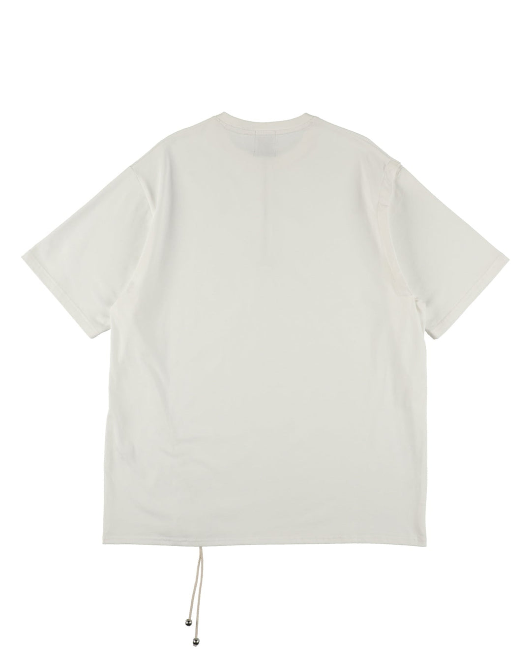 ASYMMETRY ZIP TEE【WHITE】