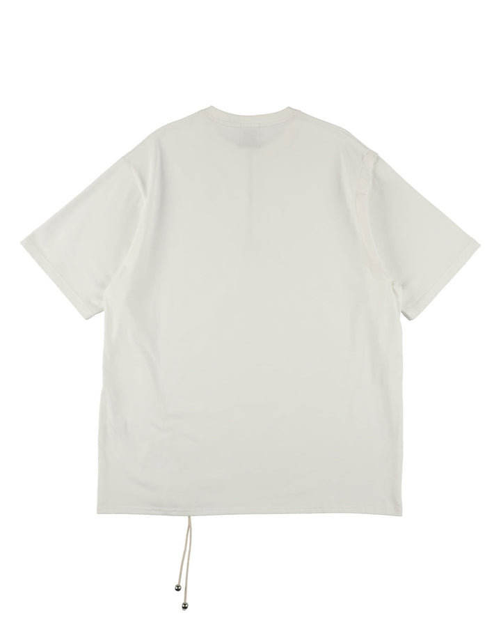 ASYMMETRY ZIP TEE【WHITE】