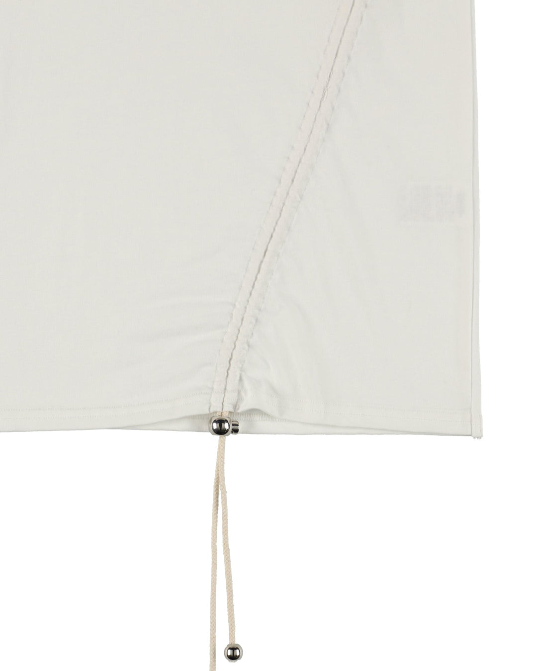 ASYMMETRY ZIP TEE【WHITE】