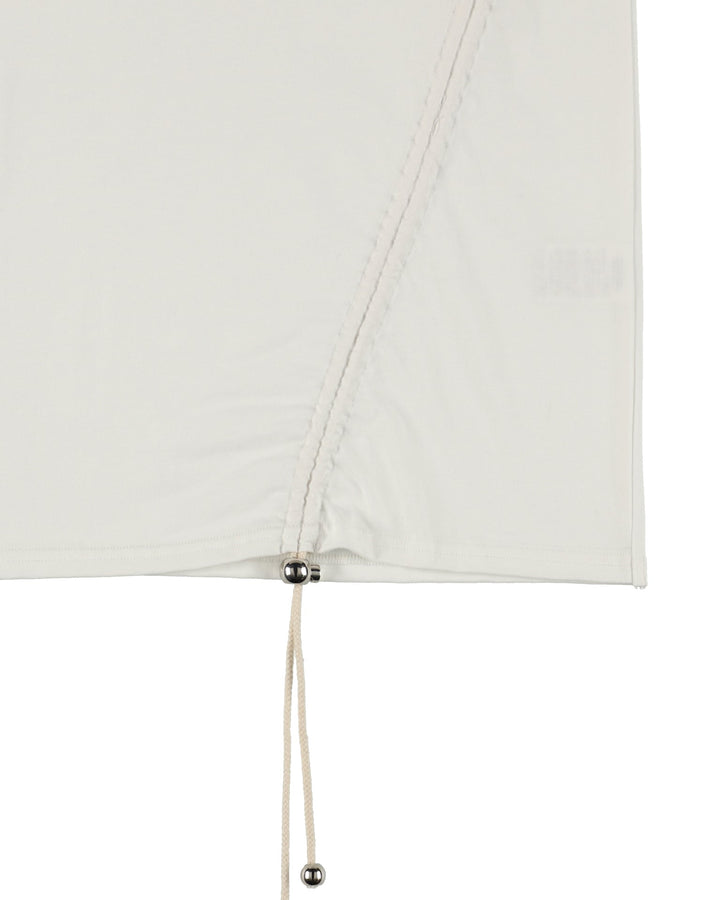 ASYMMETRY ZIP TEE【WHITE】