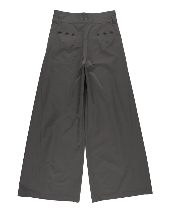 BELTED WIDE TUCK PANTS【DARK GRAY】
