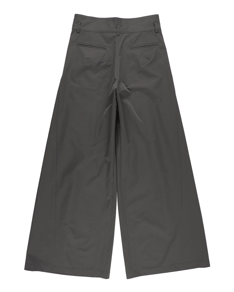 BELTED WIDE TUCK PANTS【DARK GRAY】