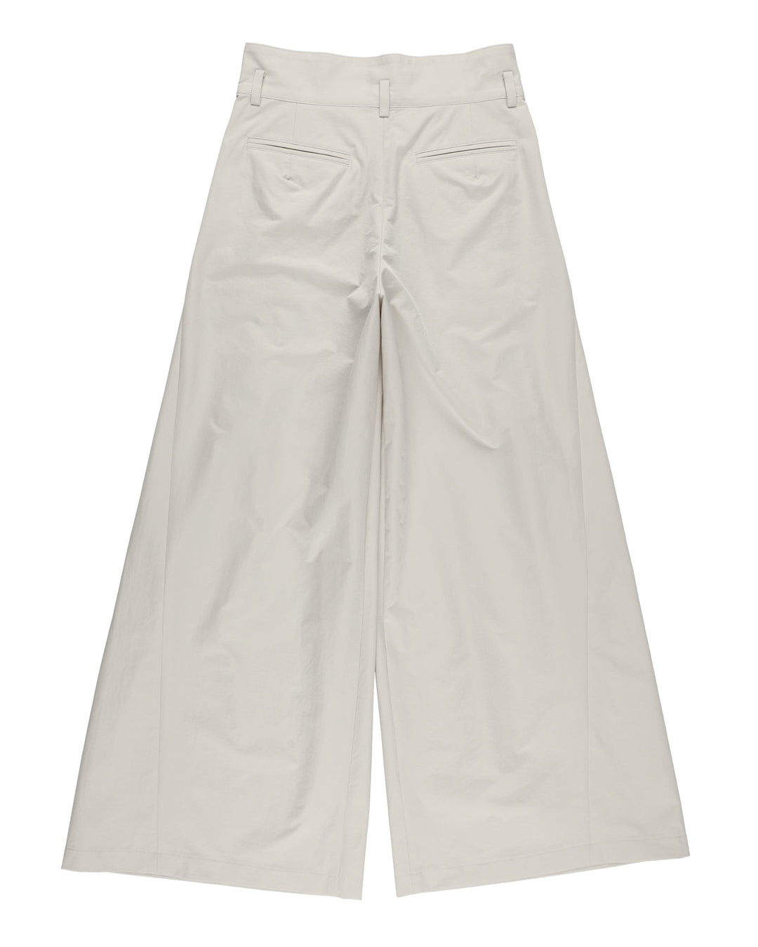 BELTED WIDE TUCK PANTS【WHITE】