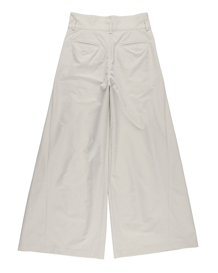 BELTED WIDE TUCK PANTS【WHITE】