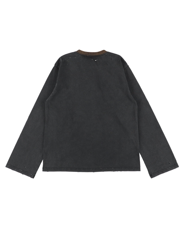 CHOKER DETAIL LONG SLEEVE【GRAY】