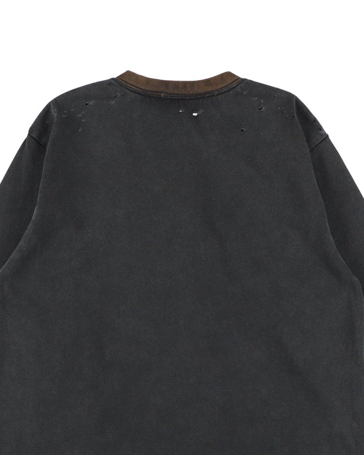 CHOKER DETAIL LONG SLEEVE【GRAY】