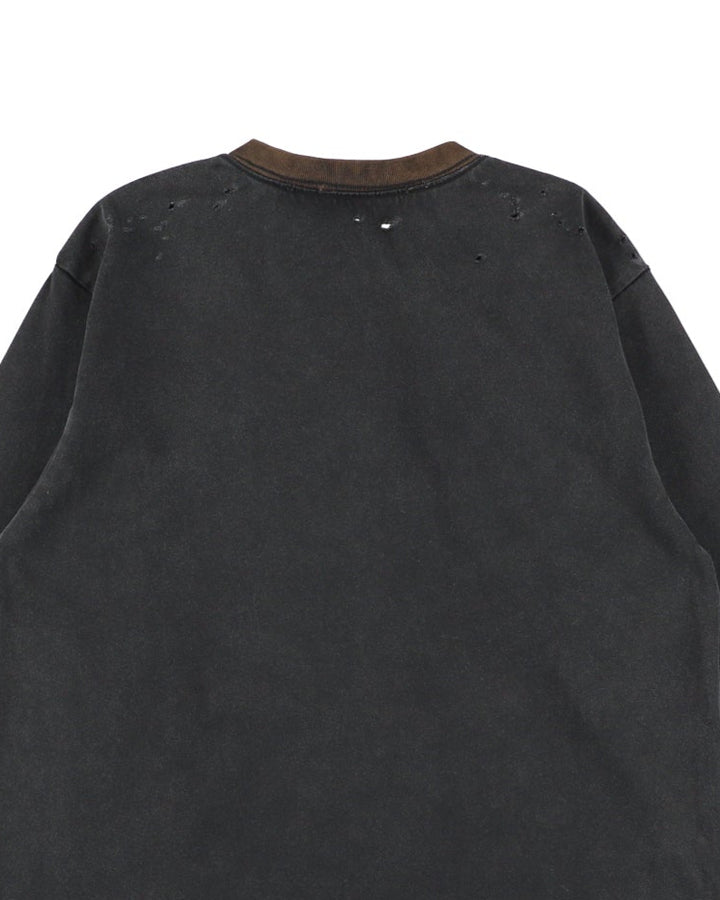 CHOKER DETAIL LONG SLEEVE【GRAY】