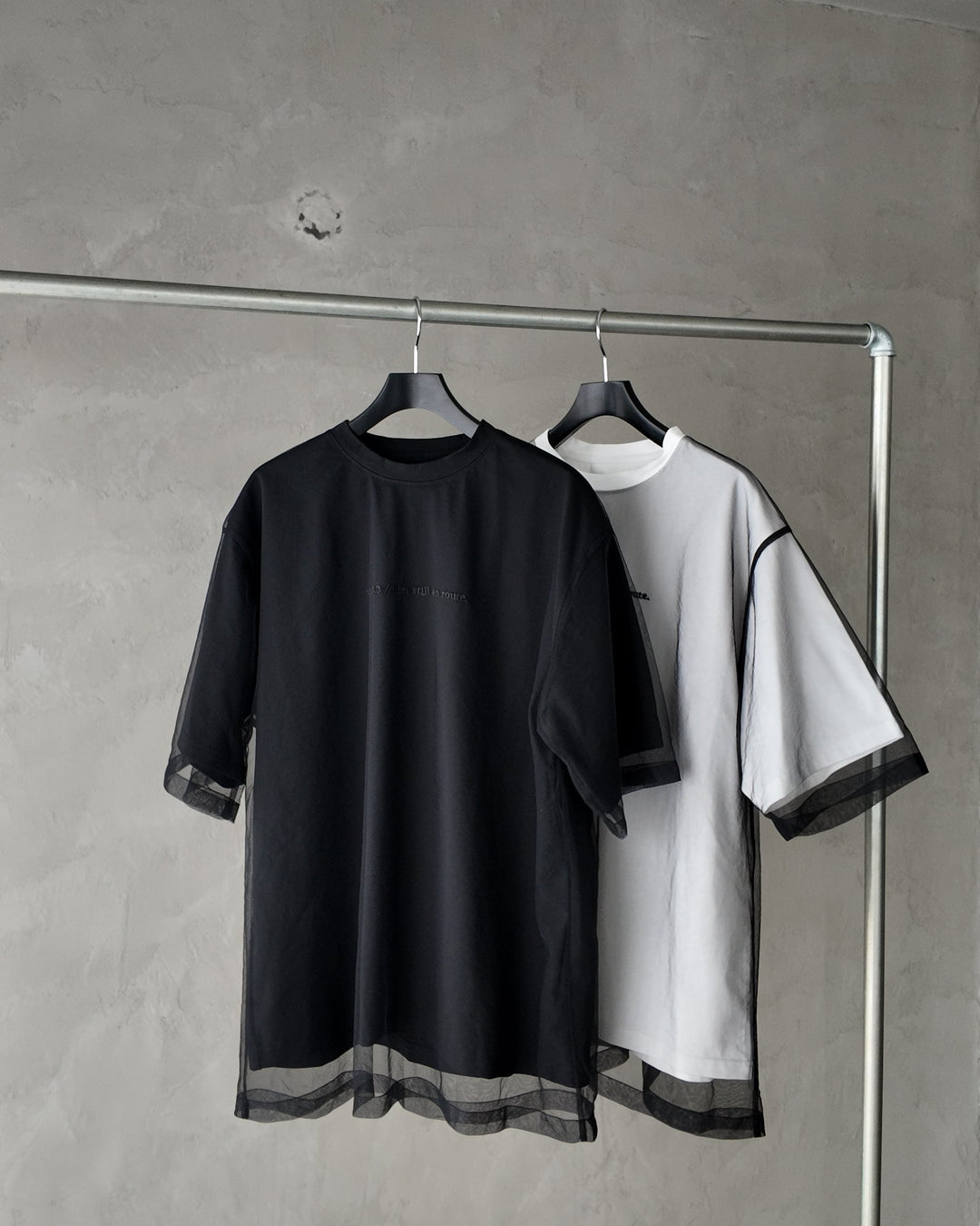 LAYERED MESH TEE【WHITE】