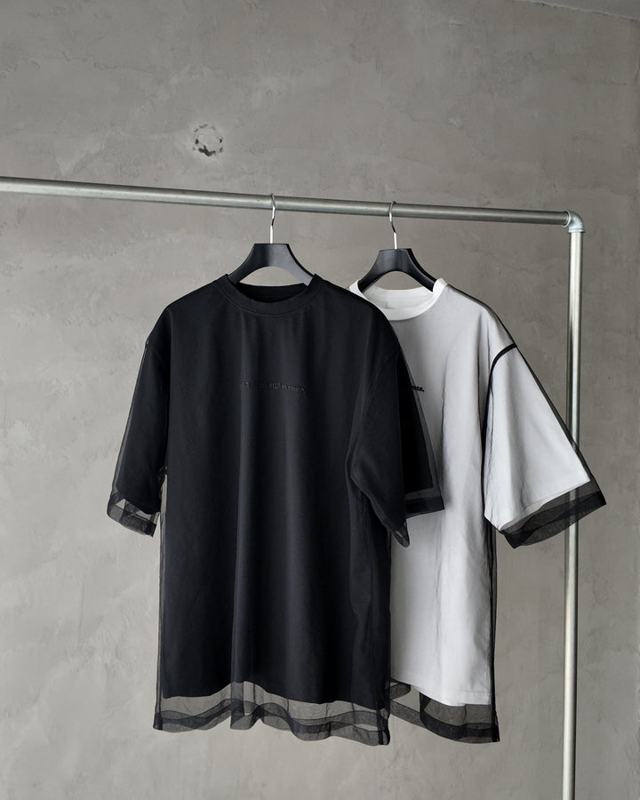 LAYERED MESH TEE【WHITE】