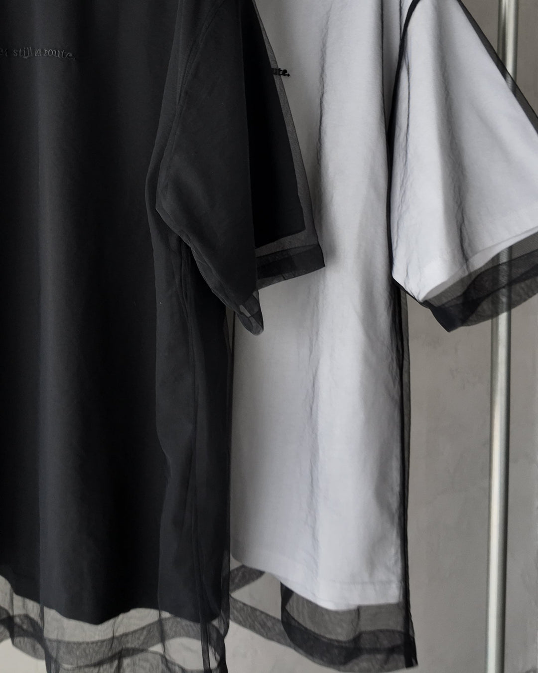 LAYERED MESH TEE【WHITE】