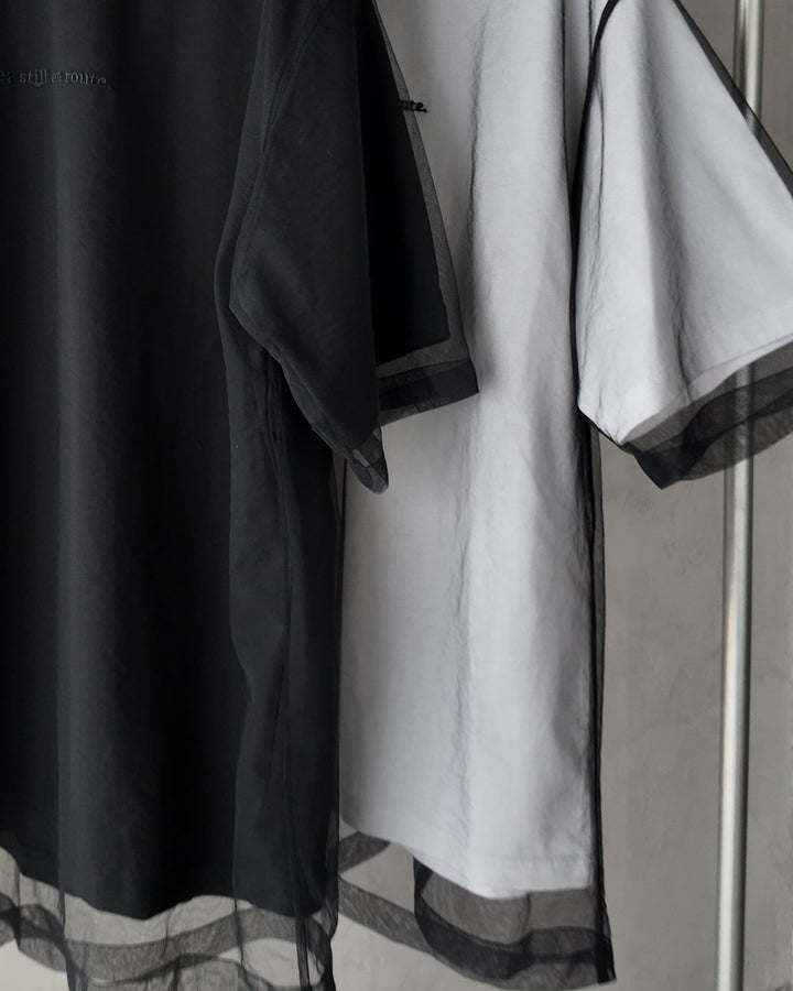 LAYERED MESH TEE【WHITE】