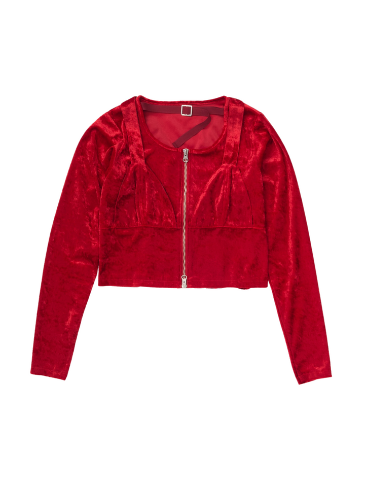 VELVET CORSET CHOKER TOPS