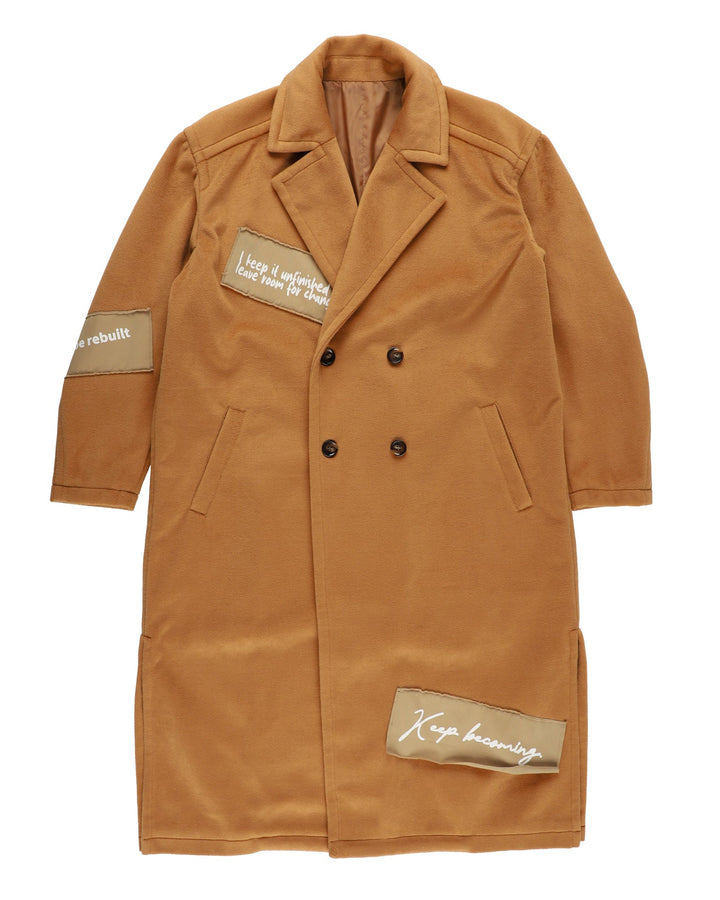 FRAGMENTED PANEL COAT【CAMEL】