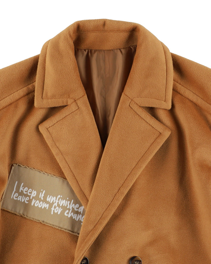FRAGMENTED PANEL COAT【CAMEL】