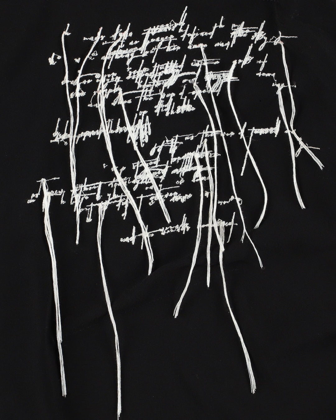 FRINGE EMBROIDERY SHIRT【BLACK】