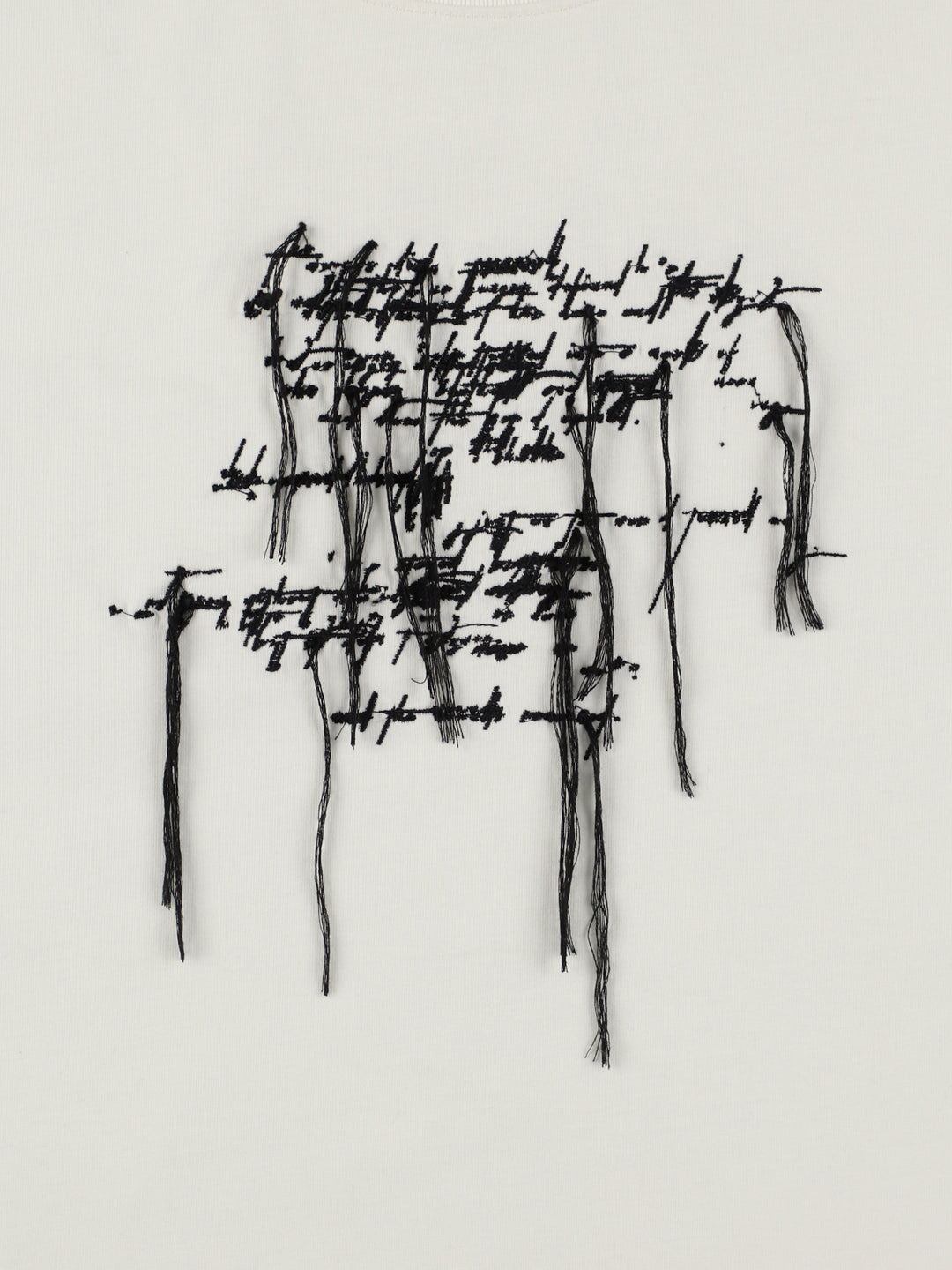 FRINGE MESSAGE TEE【WHITE】