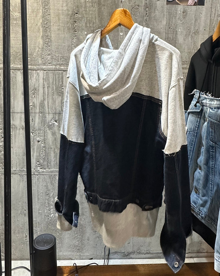 ＜UPCYCLED＞DENIM REBUILD HOODIE