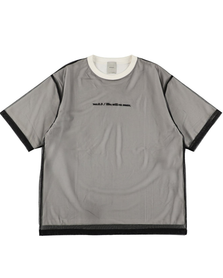 LAYERED MESH TEE【WHITE】
