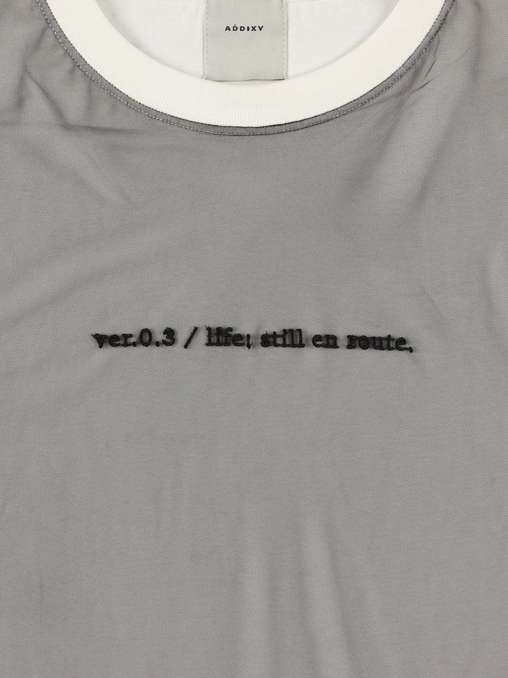 LAYERED MESH TEE【WHITE】