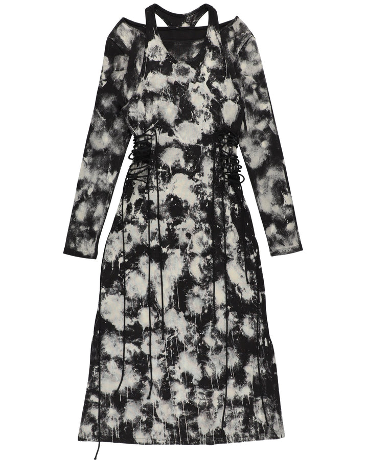 LAYERED SIDE LACE-UP DRESS