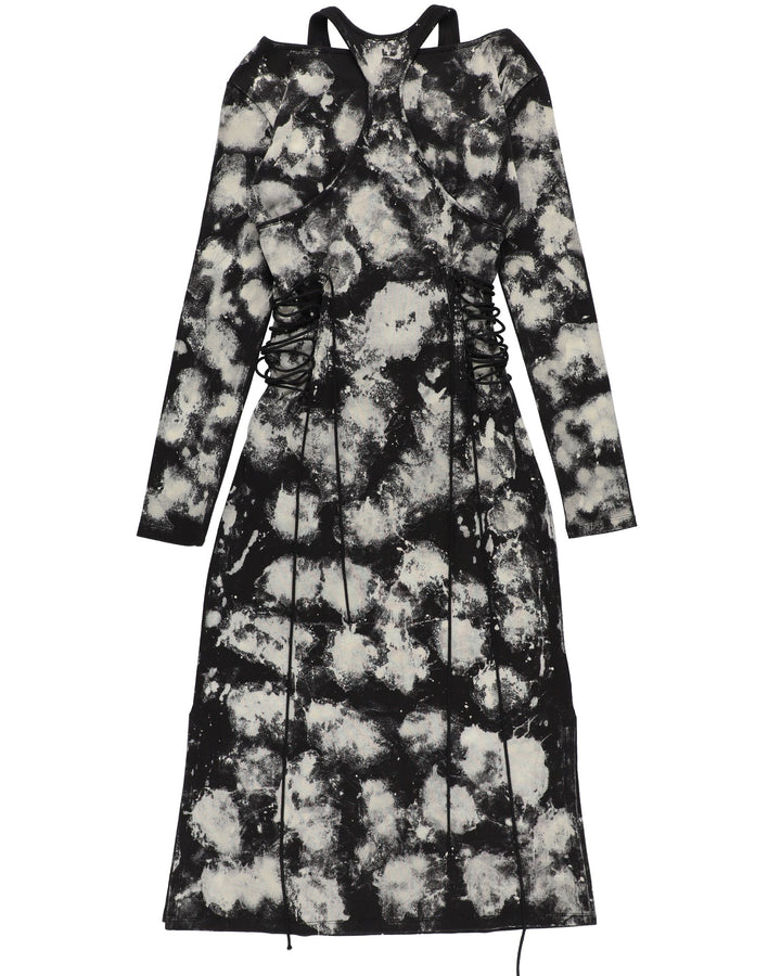 LAYERED SIDE LACE-UP DRESS