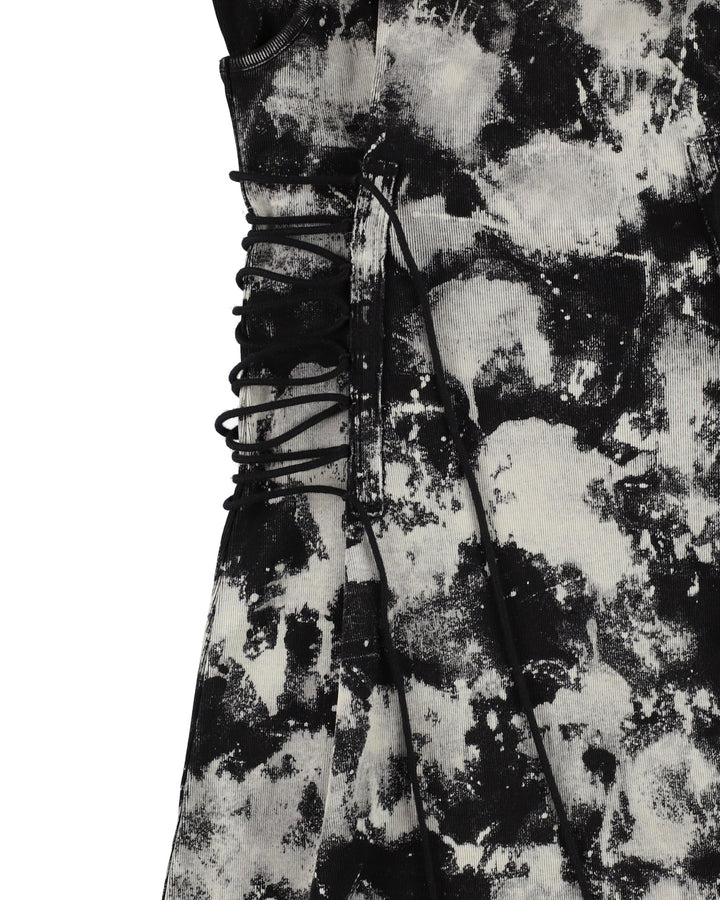 LAYERED SIDE LACE-UP DRESS