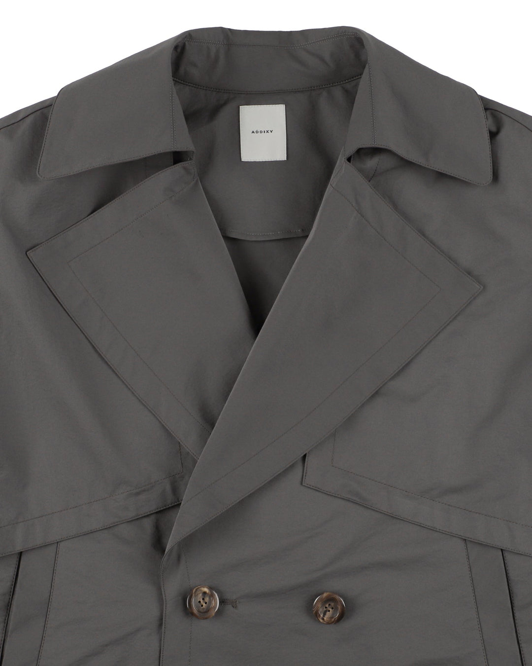 STRAP BELTED SHORT JACKET【DARK GRAY】