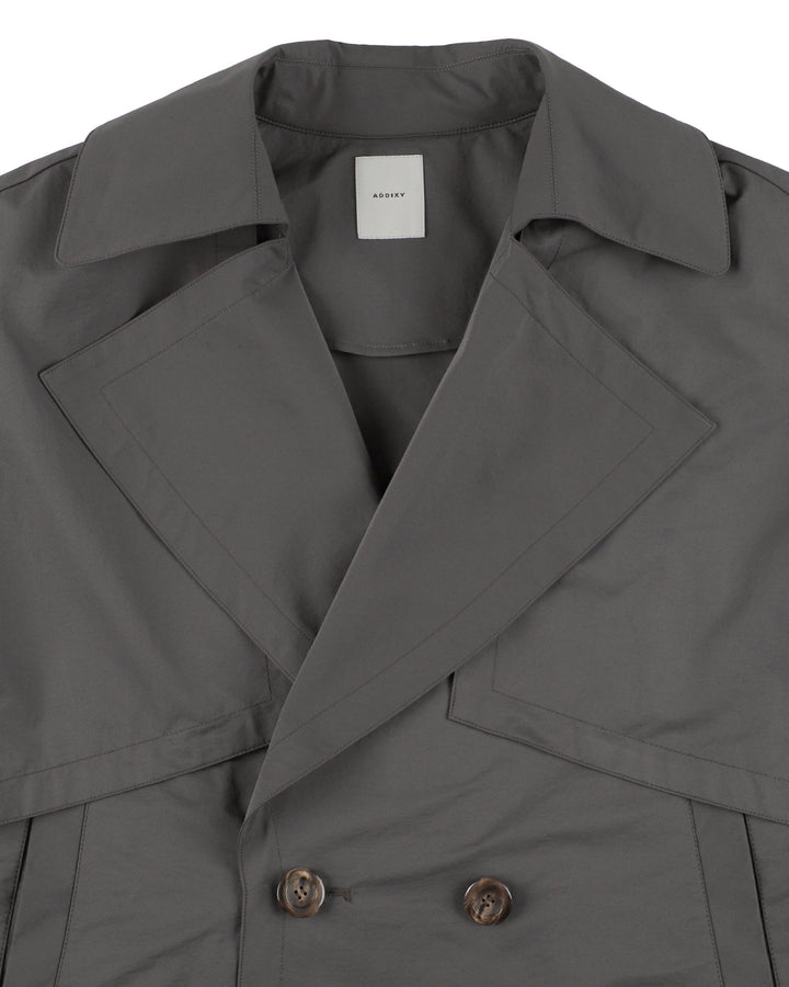 STRAP BELTED SHORT JACKET【DARK GRAY】