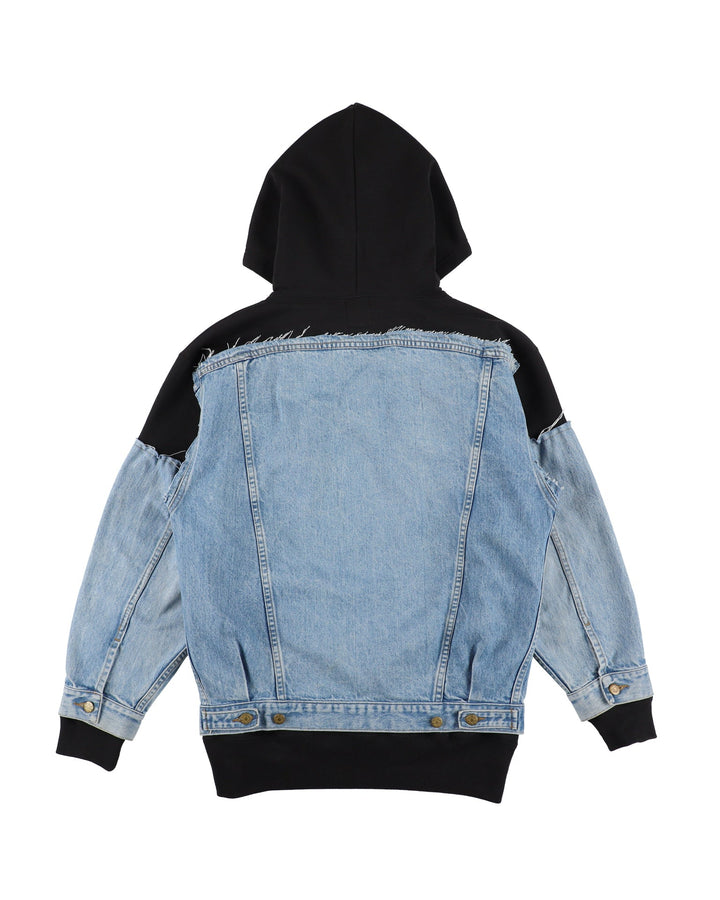 ＜UPCYCLED＞DENIM REBUILD HOODIE