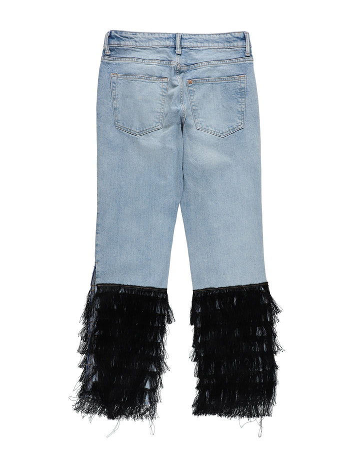 ＜UPCYCLED＞FRINGE HEM DENIM