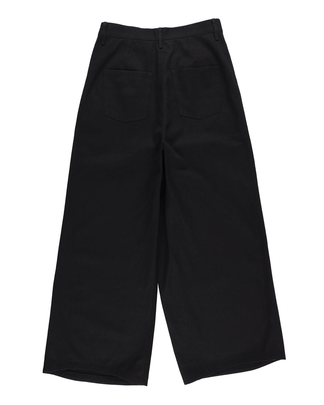 WRAP FRONT WIDE DENIM【BLACK】