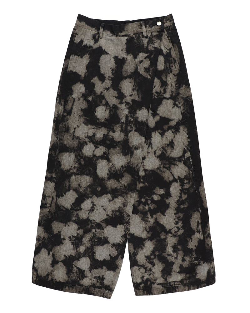 WRAP FRONT WIDE DENIM【MIX】