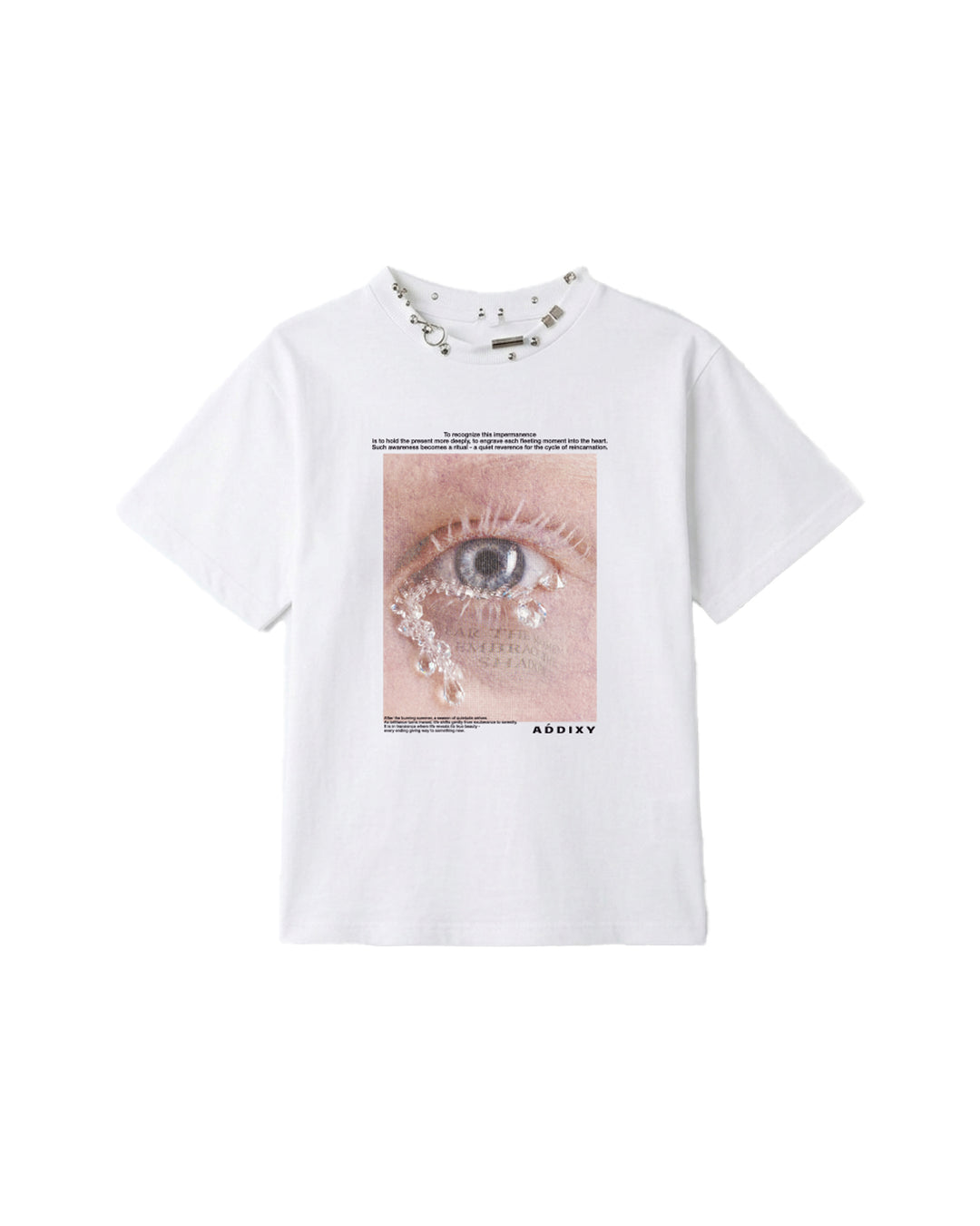 ACCESSORY NECK EYE GRAPHIC TEE【WHITE】