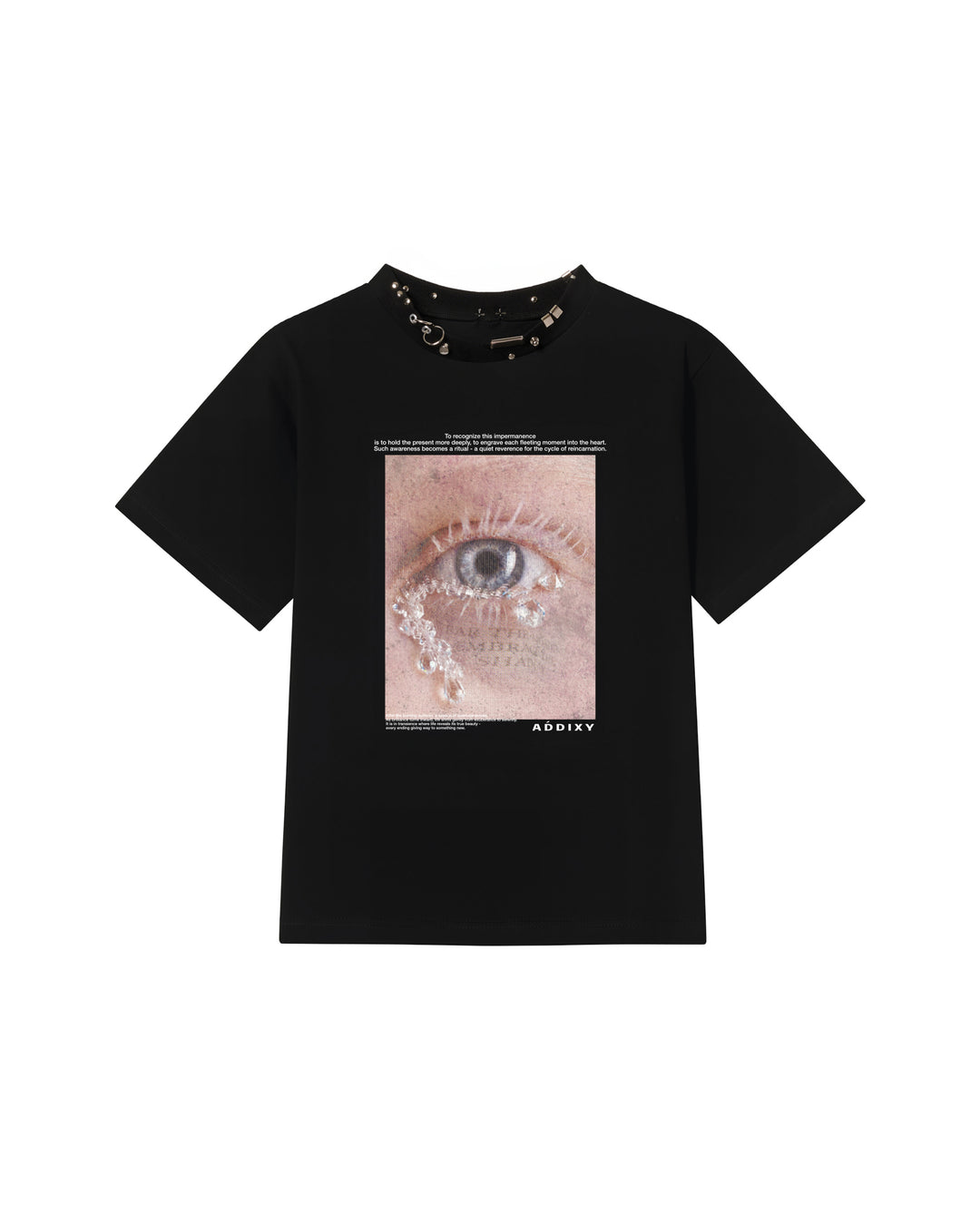 ACCESSORY NECK EYE GRAPHIC TEE【BLACK】